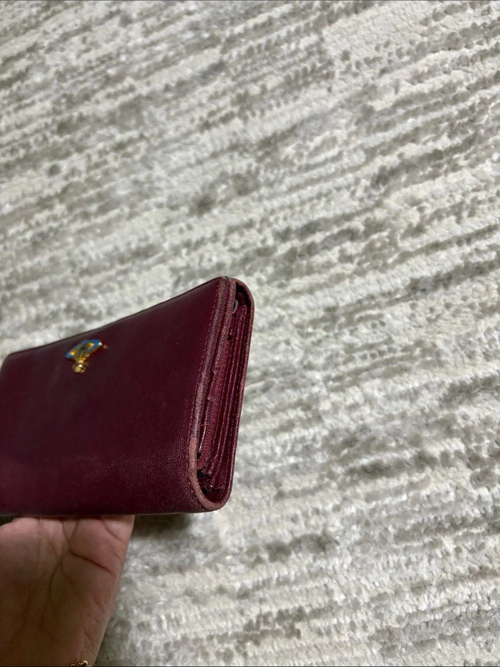 Vivienne Westwood Plum Leather Continental Wallet with Orb Emblem